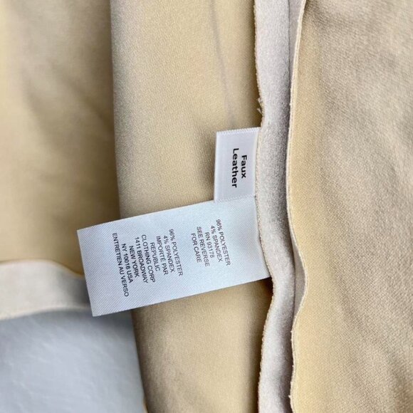 Truth Republic Cream Jacket Blazer Zip Belt Faux Leather Large New - Picture 9 of 10